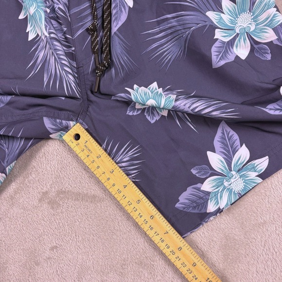 Hurley Mens XL Blue Floral Swim Trunks Compression Liner Board Shorts Resort - Picture 12 of 13